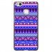 TPU1P9LITEAZTEQUEBLEUVIO - Coque souple pour Huawei Ascend P9-Lite avec impression Motifs aztèque bleu et violet
