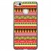 TPU1P9LITEAZTEQUEJAUROU - Coque souple pour Huawei Ascend P9-Lite avec impression Motifs aztèque jaune et rouge