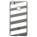 TPU1P9LITEBANDESBLANCHES - Coque souple pour Huawei Ascend P9-Lite avec impression Motifs bandes blanches
