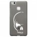 TPU1P9LITECRANE - Coque souple pour Huawei Ascend P9-Lite avec impression Motifs crâne blanc