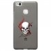 TPU1P9LITESKULLTRIBAL - Coque souple pour Huawei Ascend P9-Lite avec impression Motifs tête de mort sur fond tribal