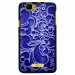 TPU1RAINBOWARABESQUEBLEU - Coque Souple en gel noir pour Wiko Rainbow avec impression Motifs arabesque bleu
