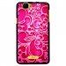 TPU1RAINBOWARABESQUEFUSHIA - Coque Souple en gel noir pour Wiko Rainbow avec impression Motifs arabesque fushia