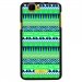 TPU1RAINBOWAZTEQUEBLEUVERT - Coque Souple en gel noir pour Wiko Rainbow avec impression Motifs aztèque bleu et vert