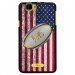 TPU1RAINBOWBALLONUSA - Coque Souple en gel pour Wiko Rainbow avec impression ballon de rugby et drapeau des Ã‰tats-Unis