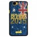 TPU1RAINBOWGOLDAUSTRALIE - Coque Souple en gel pour Wiko Rainbow avec impression logo rugby doré et drapeau de l'Australie