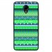 TPU1ROBBYAZTEQUEBLEUVER - Coque souple pour Wiko Robby avec impression Motifs aztèque bleu et vert