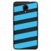 TPU1ROBBYBANDESBLEUES - Coque souple pour Wiko Robby avec impression Motifs bandes bleues