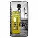 TPU1ROBBYCABINEUKJAUNE - Coque souple pour Wiko Robby avec impression Motifs cabine téléphonique UK jaune