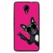 TPU1ROBBYCHIENVFUSHIA - Coque souple pour Wiko Robby avec impression Motifs chien à lunettes sur fond fushia