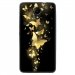 TPU1ROBBYPAPILLONSDORES - Coque souple pour Wiko Robby avec impression Motifs papillons dorés