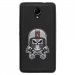 TPU1ROBBYSKULLCASQUE - Coque souple pour Wiko Robby avec impression Motifs tête de mort avec un casque de moto