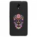 TPU1ROBBYSKULLFLEUR - Coque souple pour Wiko Robby avec impression Motifs crâne en fleurs
