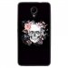 TPU1ROBBYSKULLFLOWER - Coque souple pour Wiko Robby avec impression Motifs skull fleuri