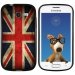 TPU1S7390DRAPUKVINTAGE - Coque Souple en gel noir pour Galaxy Trend Lite avec impression Motifs drapeau UK vintage