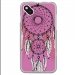 TPU1SUNNYREVEROSE - Coque souple pour Wiko Sunny avec impression Motifs attrape rêve sur fond rose