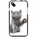TPU1SUNSET2CHATYEUXBLEU - Coque souple pour Wiko Sunset 2 avec impression Motifs chat yeux bleus