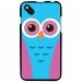 TPU1SUNSET2CHOUETTE3 - Coque Souple en gel pour Wiko Sunset 2 avec impression Motifs chouette bleue et rose
