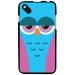 TPU1SUNSET2CHOUETTE4 - Coque Souple en gel pour Wiko Sunset 2 avec impression Motifs chouette endormie bleue et rose