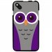 TPU1SUNSET2CHOUETTE5 - Coque Souple en gel pour Wiko Sunset 2 avec impression Motifs chouette mauve et grise