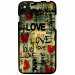 TPU1SUNSET2LOVEVINTAGE - Coque Souple en gel pour Wiko Sunset 2 avec impression Motifs Love Vintage