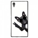 TPU1XA1ULTRACHIENVBLANC - Coque souple pour Sony Xperia XA1 Ultra avec impression Motifs chien à lunettes sur fond blanc