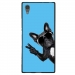 TPU1XA1ULTRACHIENVBLEU - Coque souple pour Sony Xperia XA1 Ultra avec impression Motifs chien à lunettes sur fond bleu