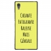 TPU1XA1ULTRAGENIALEJAUNE - Coque souple pour Sony Xperia XA1 Ultra avec impression Motifs Chiante mais Géniale jaune