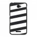 TPU1XPE4BANDESBLANCHES - Coque souple pour Sony Xperia E4 avec impression Motifs bandes blanches