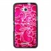 TPU1XPE4GARABESQUEFUSHIA - Coque Souple en gel noir pour Sony Xperia E4g avec impression Motifs arabesque fushia