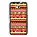 TPU1XPE4GAZTEQUEJAUNEROUGE - Coque Souple en gel noir pour Sony Xperia E4g avec impression Motifs aztèque jaune et rouge