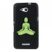 TPU1XPE4GBOUDDHAVERT - Coque Souple en gel noir pour Sony Xperia E4g avec impression Motifs bouddha vert