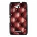 TPU1XPE4GCAPITON - Coque Souple en gel noir pour Sony Xperia E4g avec impression Motifs effet capitonné bordeau