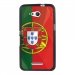 TPU1XPE4GDRAPPORTUGAL - Coque Souple en gel noir pour Sony Xperia E4g avec impression Motifs drapeau du Portugal