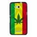 TPU1XPE4GRASTA - Coque Souple en gel noir pour Sony Xperia E4g avec impression Motifs rasta