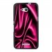 TPU1XPE4GSOIEROSE - Coque Souple en gel noir pour Sony Xperia E4g avec impression Motifs soie drapée rose