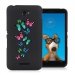 TPU1XPE4PAPILLONS - Coque Souple en gel noir pour Sony Xperia E4 avec impression Motifs papillons colorés