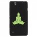 TPU1XPERIAC4BOUDDHAVERT - Coque Souple en gel pour Sony Xperia C4 avec impression Motifs bouddha vert