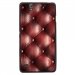 TPU1XPERIAC4CAPITON - Coque Souple en gel pour Sony Xperia C4 avec impression Motifs effet capitonné bordeau