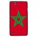TPU1XPERIAC4DRAPMAROC - Coque Souple en gel pour Sony Xperia C4 avec impression Motifs drapeau du Maroc