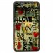 TPU1XPERIAC4LOVEVINTAGE - Coque Souple en gel pour Sony Xperia C4 avec impression Motifs Love Vintage