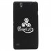 TPU1XPERIAC4TRISKEL - Coque Souple en gel pour Sony Xperia C4 avec impression Motifs Triskel celte blanc
