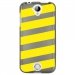 TPU1Z320BANDESJAUNES - Coque souple pour Acer Liquid Z320 avec impression Motifs bandes jaunes
