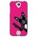 TPU1Z320CHIENVFUSHIA - Coque souple pour Acer Liquid Z320 avec impression Motifs chien à lunettes sur fond fushia