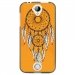 TPU1Z330REVEORANGE - Coque souple pour Acer Liquid Z330 avec impression Motifs attrape rêve sur fond orange