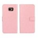 WALGLOSS6EDGEPLUSROSE - Etui type portefeuille rose aspect huilé Samsung Galaxy S6-Edge PLUS rabat latéral fonction stand