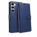 WALLET-S23BLEU - Etui Galaxy-S23 logements carte fonction stand coloris bleu