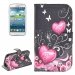 WALLET03-I9060 - Etui type portefeuille coeurs pour Galaxy Grand Plus rabat latéral articulé stand