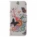 WALLET05-A32017 - Etui Galaxy A3-2017 rabat latéral logements cartes motif papillons et fleurs