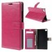WALLETASCENDP8FUSHIA - Etui type portefeuille pour Huawei Ascend P8 coloris fushia rabat latéral articulé fonction stand
